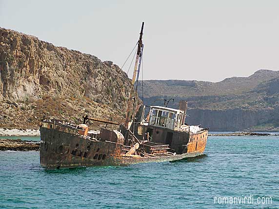 Picturesque Wreck in Gramvousa Harbour