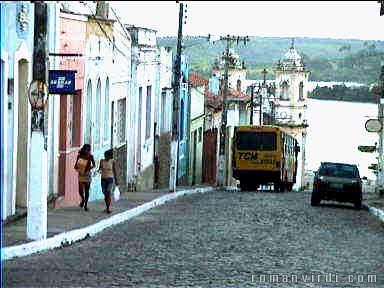 Igreja da Senhora das Correntes at the end of the street overlooking the Rio Sño Fransisco
