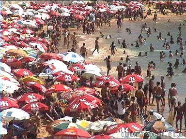 Locals cramming Barra beach