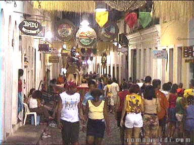 The streets of Pelourinho during Carnival