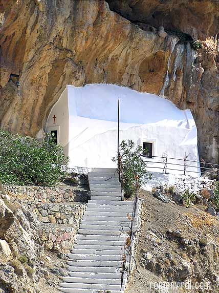 There are a lot of these Churches in the Rocks in Crete. This one's in Kourtalioli Canyon on the Stavros-Rethymno road