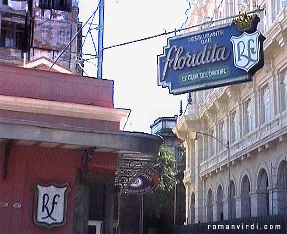The Floridita Bar, Hemmingway's and tourists' watering hole