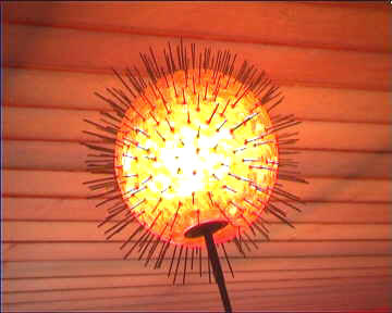 Spiky lamp in the kids' section