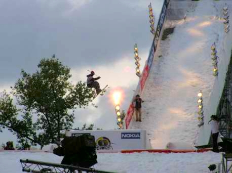 Freestyle Ski down the ramp, 2003