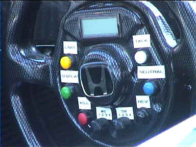 The steering of one of the Honda cars