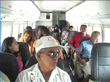 Passengers inside the plane ready to take off