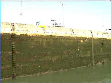 The side walls of the locks