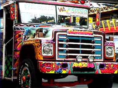 Colourful bus in Panama City