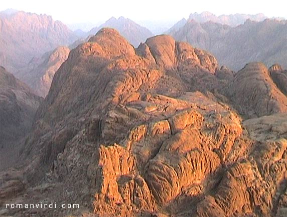 Beautiful hills surrounding Mt. Moses bathed in morning sunlight