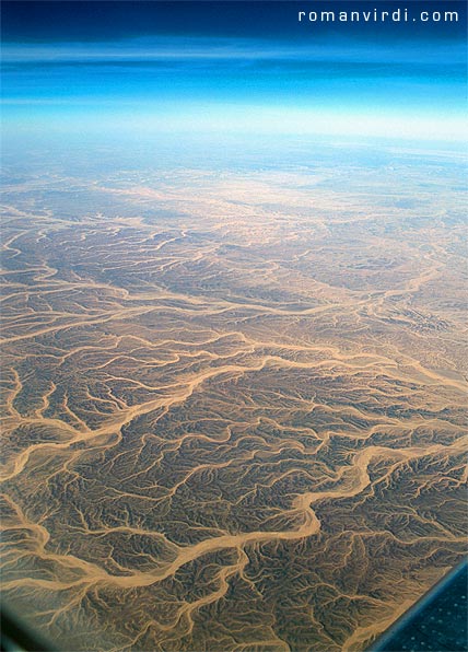 The gorgeous desert landscape from the air