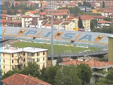 Pisa stadium seen from the top of the tower
