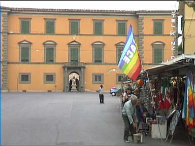 Peace flags are omnipresent in large numbers in Italy