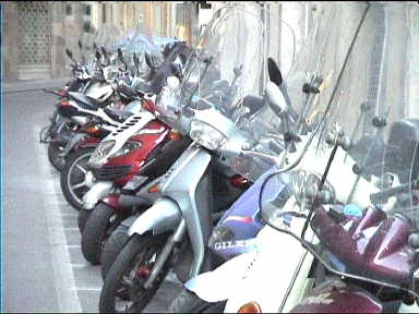 Scooter parking lot