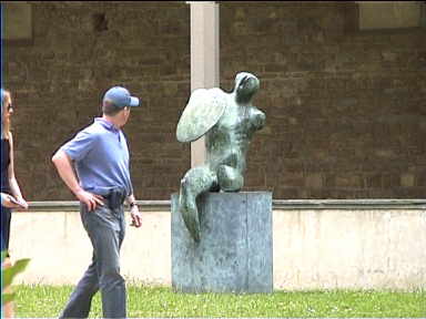 Henry Moore bronze in Santa Croce