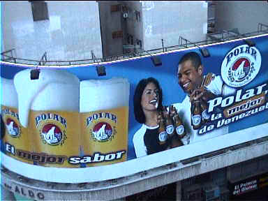 Polar Beer ad from our balcony