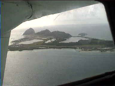 This is Gran Roque, main island of Los Roques, from the air