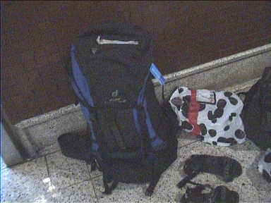 My Luggage on the floor of Caracas airport