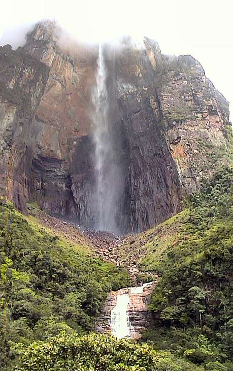 Angel Falls, the highest waterfall in the world. Both World Trade Center towers could fit end-to-end under it!