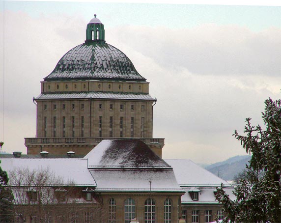 Imposing dome of Zurich University main building